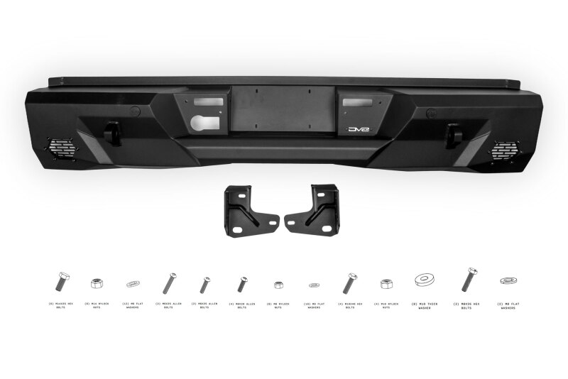Toyota Tundra Rear Bumper - DV8 Offroad - Spec Series, Mid-Width, Steel - Black - `22-`26